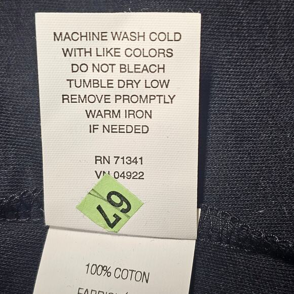 LL Bean Short Sleeve 100% Cotton Black V-Neck Tee Shirt Plus Size 2X - Picture 8 of 8